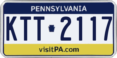 PA license plate KTT2117