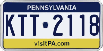 PA license plate KTT2118
