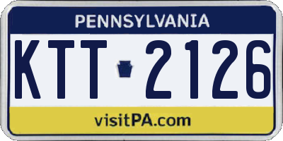 PA license plate KTT2126
