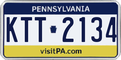 PA license plate KTT2134