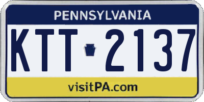 PA license plate KTT2137