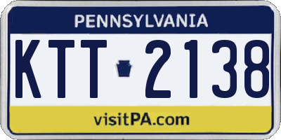 PA license plate KTT2138