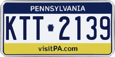 PA license plate KTT2139