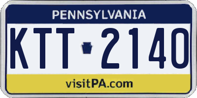 PA license plate KTT2140