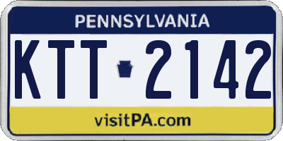PA license plate KTT2142