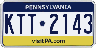 PA license plate KTT2143