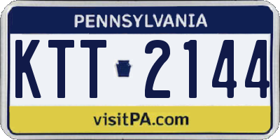 PA license plate KTT2144
