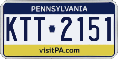 PA license plate KTT2151