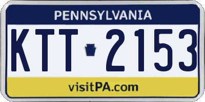 PA license plate KTT2153