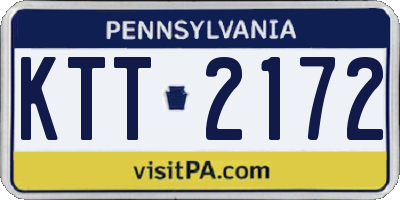 PA license plate KTT2172