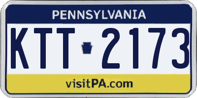 PA license plate KTT2173