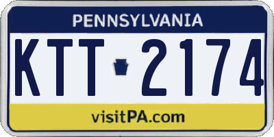 PA license plate KTT2174