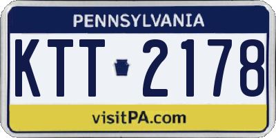 PA license plate KTT2178