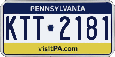 PA license plate KTT2181