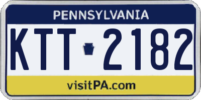 PA license plate KTT2182
