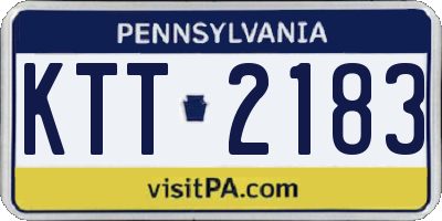 PA license plate KTT2183