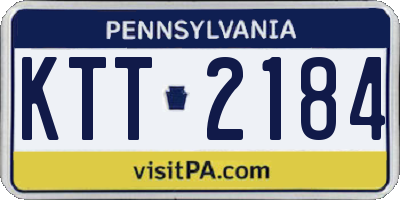 PA license plate KTT2184