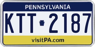 PA license plate KTT2187
