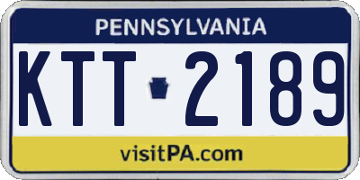 PA license plate KTT2189