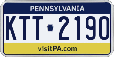 PA license plate KTT2190