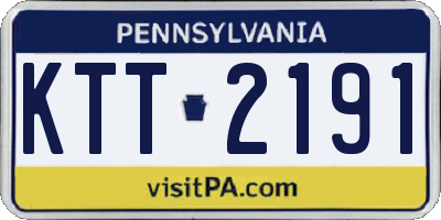 PA license plate KTT2191