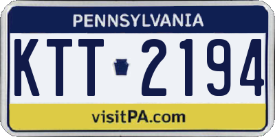 PA license plate KTT2194