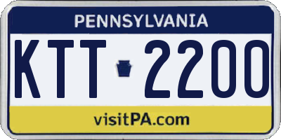 PA license plate KTT2200