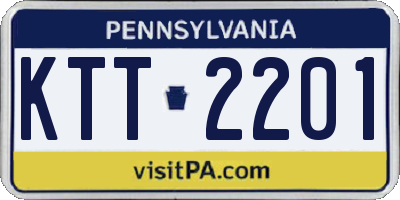 PA license plate KTT2201