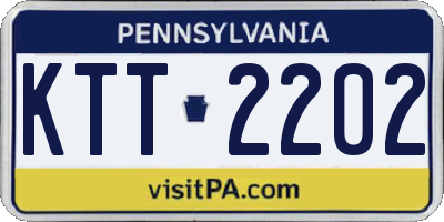 PA license plate KTT2202