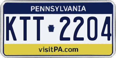PA license plate KTT2204