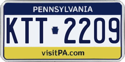 PA license plate KTT2209