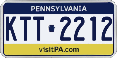 PA license plate KTT2212