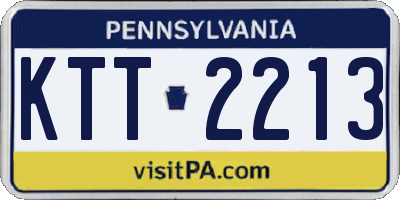 PA license plate KTT2213