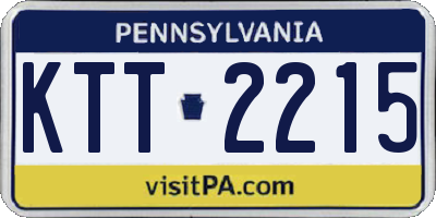 PA license plate KTT2215