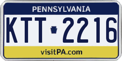 PA license plate KTT2216
