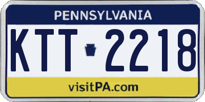 PA license plate KTT2218