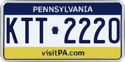 PA license plate KTT2220