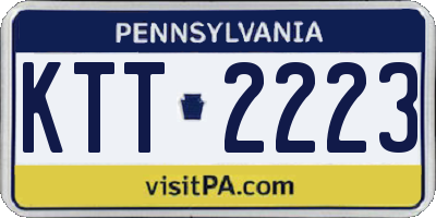PA license plate KTT2223