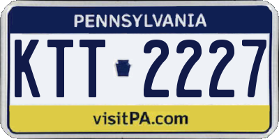 PA license plate KTT2227