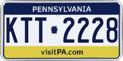 PA license plate KTT2228
