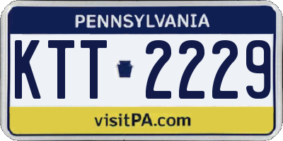 PA license plate KTT2229