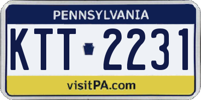 PA license plate KTT2231