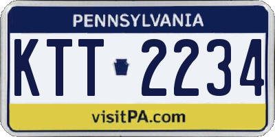 PA license plate KTT2234