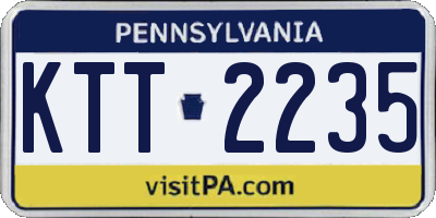 PA license plate KTT2235