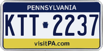 PA license plate KTT2237