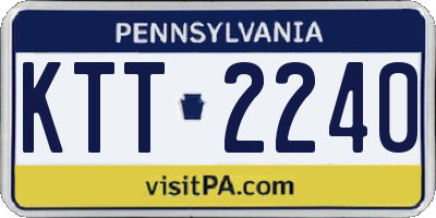 PA license plate KTT2240