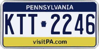 PA license plate KTT2246