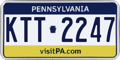 PA license plate KTT2247
