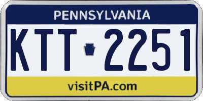 PA license plate KTT2251