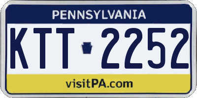 PA license plate KTT2252